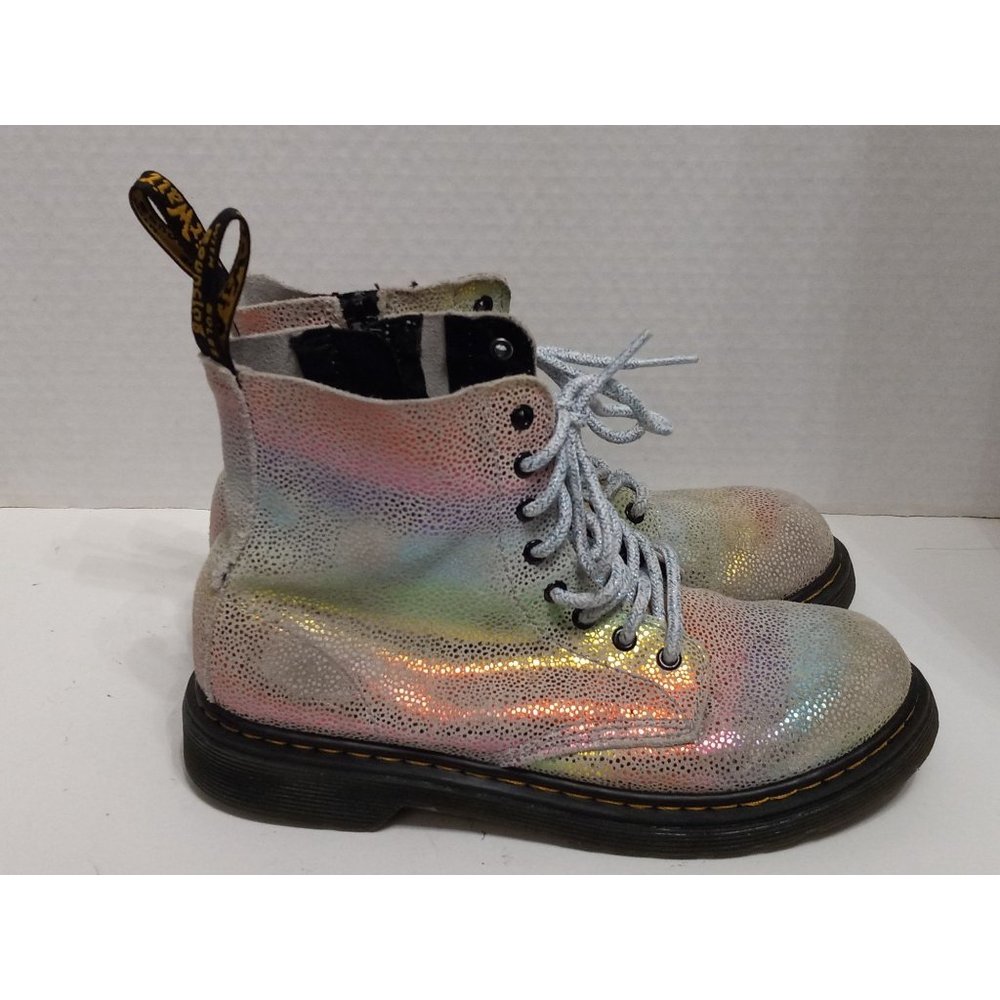 Dr Martens Air Wair Sole Bouncing 3 Colorful Lace Up Pascal Rainbow Boots